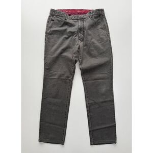 MEYER Hosen Modern‎ Bonn Chino Pant Mens 34x29.5 Gray Stretch Trousers Work